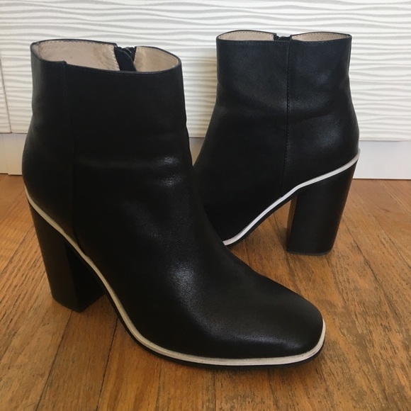 Black Leather Ankle Boot, Sol Sana, New Condition - Picture 2 of 7